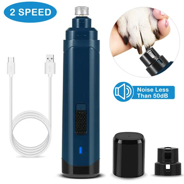 USB Rechargeable Quiet Pet Nail Grinder With Two Speeds