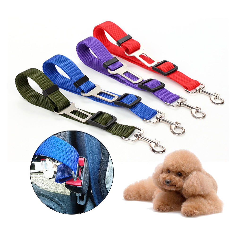 Keep Your Furry Friends Safe and Secure with Our Durable Adjustable Nylon Pet Vehicle Safety Seat Belt Leash