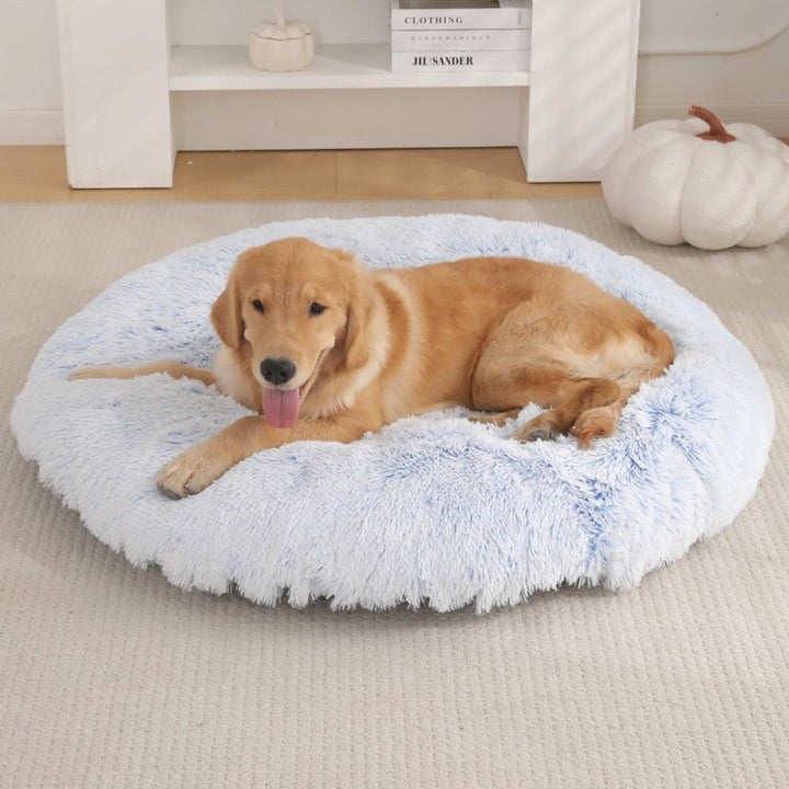 Round Plush Warm Pet Sleeping Bed Soft Cushion Mat