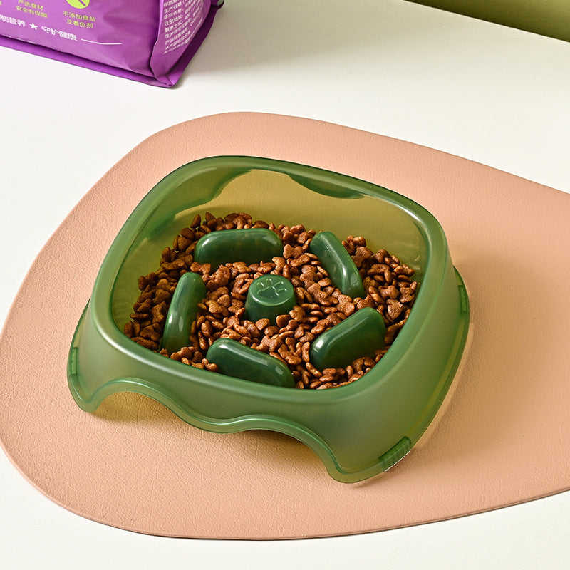 Anti Choking Pet Slow Feeding Water And Food Bowl Plate