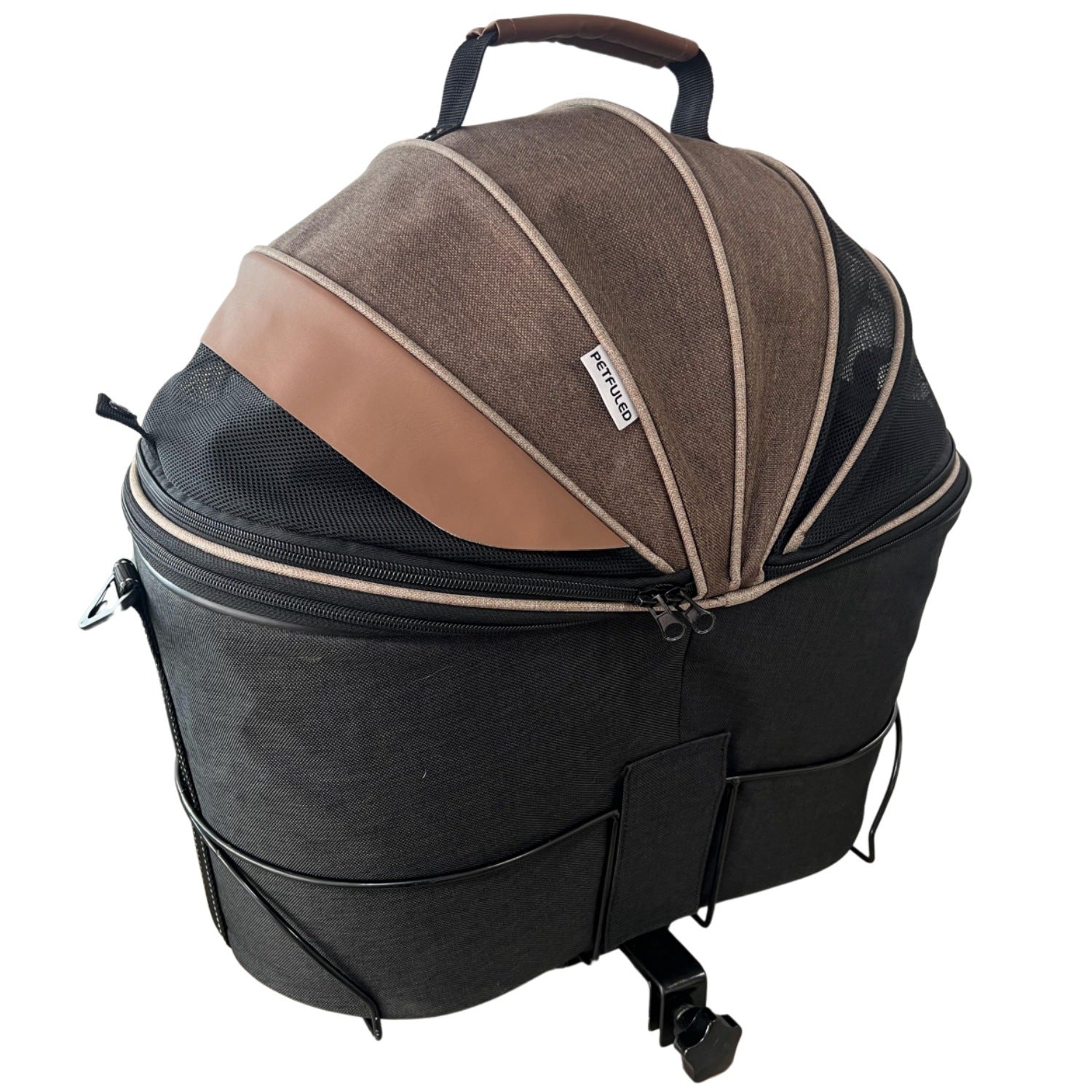 Pet Foldable Canvas Rear Seat Carrier Bag Travel