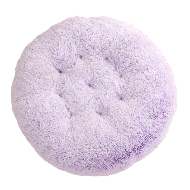 Round Plush Warm Pet Sleeping Bed Soft Cushion Mat