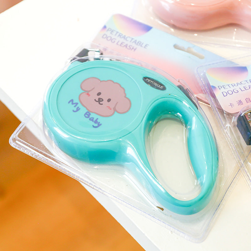 Pet 5M Cartoon Retractable Walking Leash Tool