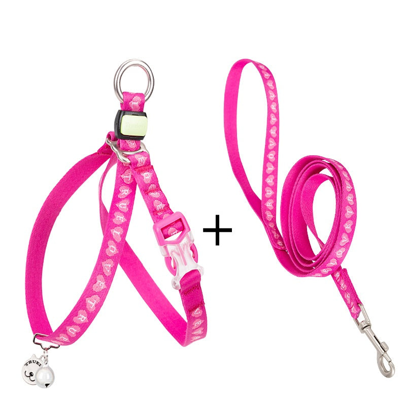 Pet Bell Chest Strap Vest Walking Leash Harness
