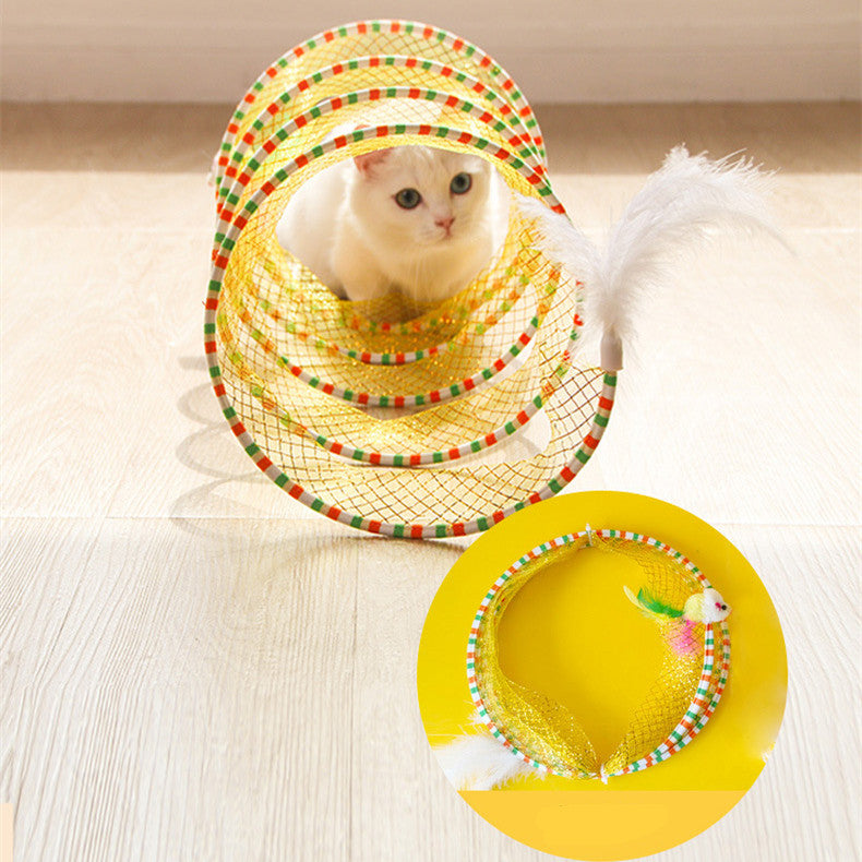 Foldable Pet Tunnel Storage Interactive Play Toy