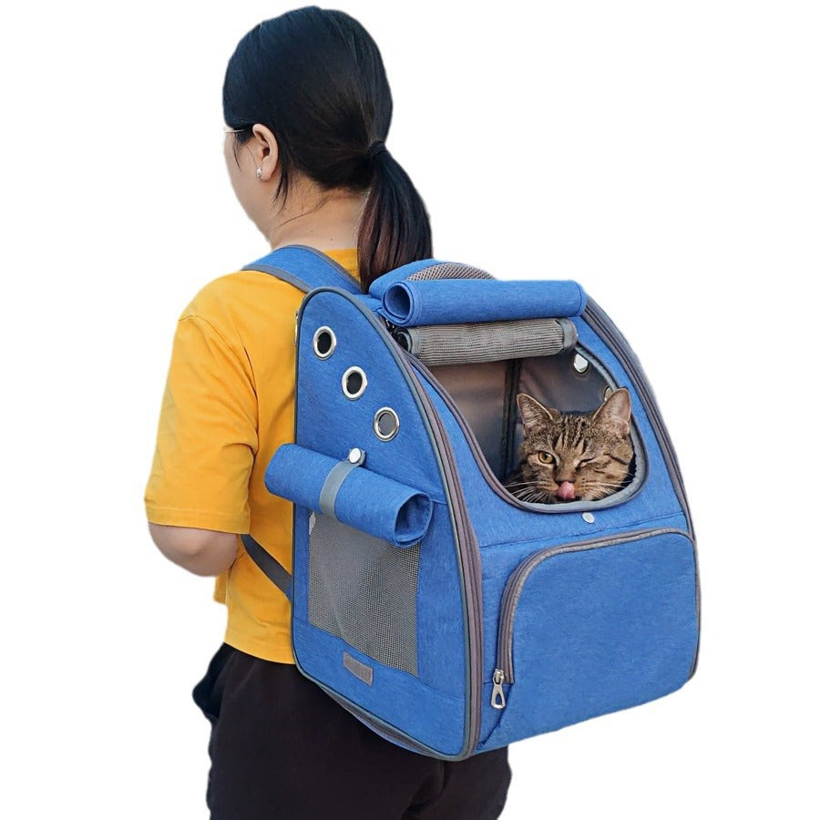 Foldable Breathable Pet Carrier Travel Backpack Bag Portable