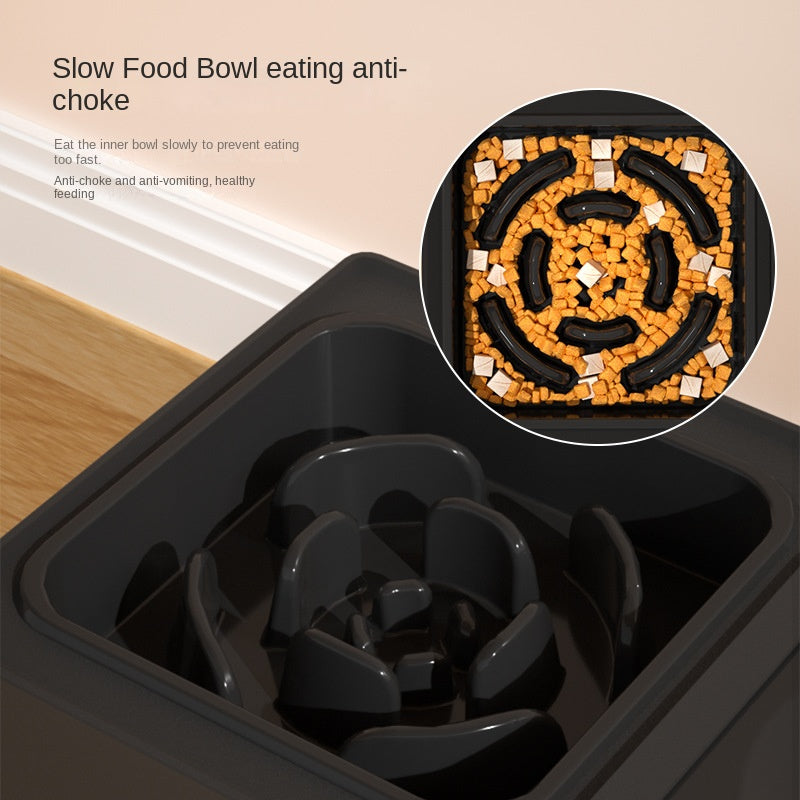 Adjustable Stainless Steel Pet Double Bowl Elevated Feeding Stand