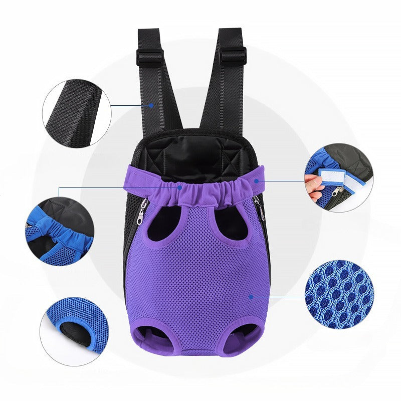 Breathable Adjustable Pet Backpack Front Carrier Travel Bag