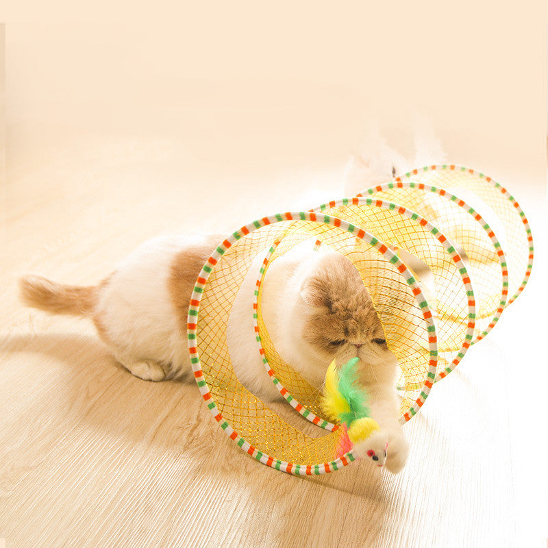 Foldable Pet Tunnel Storage Interactive Play Toy