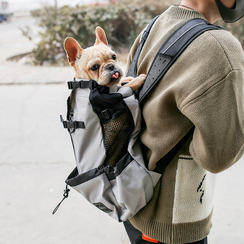 Double Shoulder Pet Backpack Carrier Outdoor Travel Bag