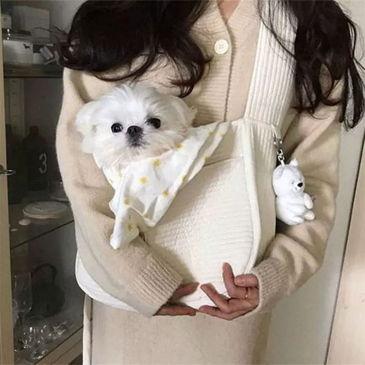 Handmade Canvas Pet Carrier Shoulder Travel Handbag Bag