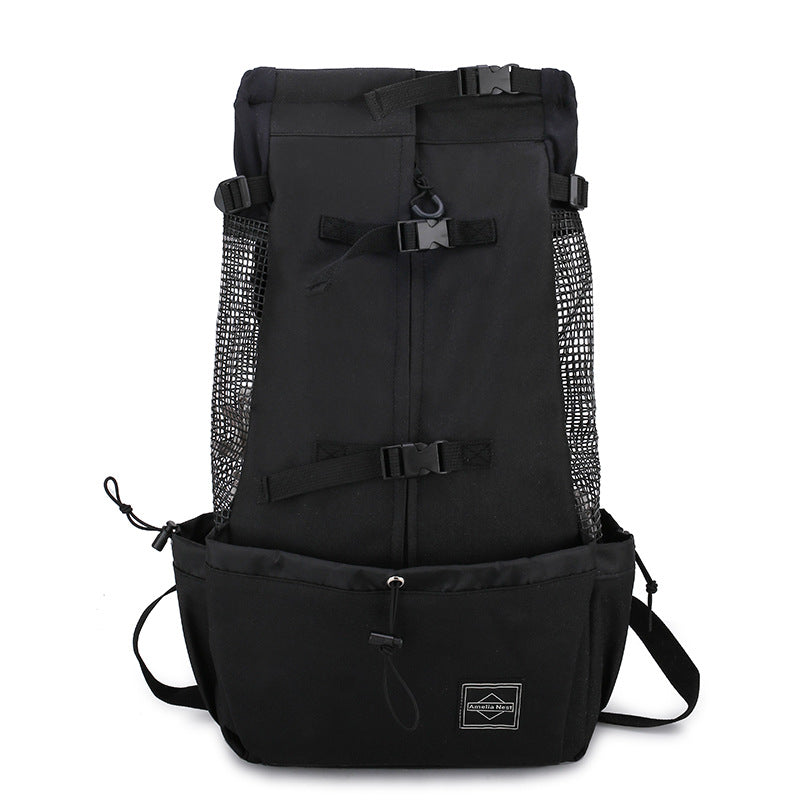 Double Shoulder Pet Backpack Carrier Outdoor Travel Bag
