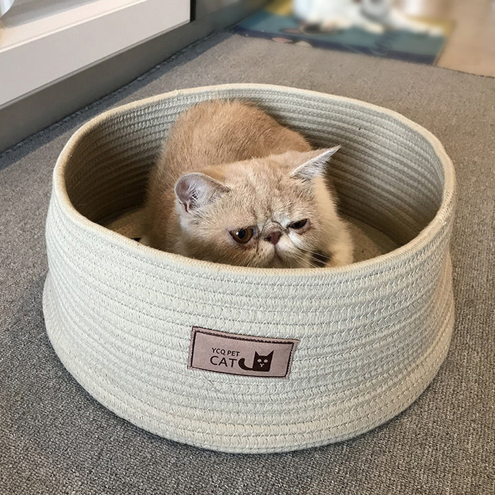 Round Pet Litter Nest Small Pet Kennel Bed