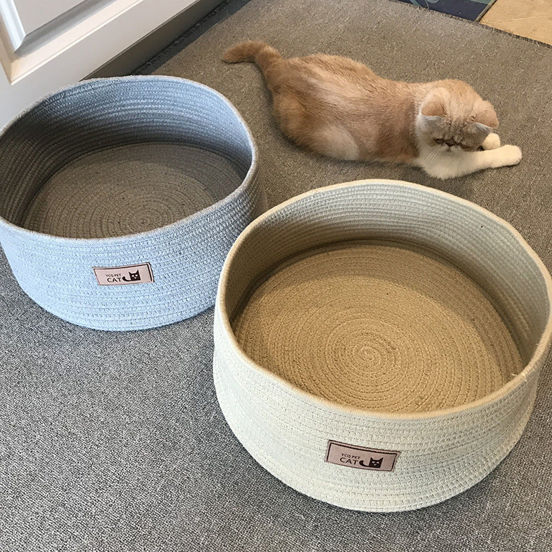 Round Pet Litter Nest Small Pet Kennel Bed