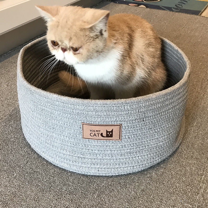 Round Pet Litter Nest Small Pet Kennel Bed