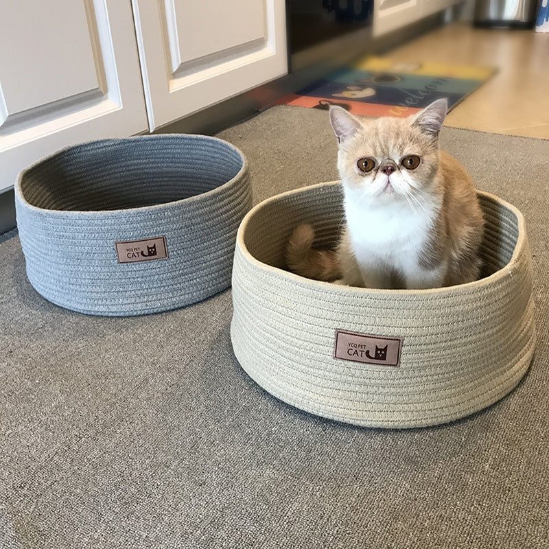 Round Pet Litter Nest Small Pet Kennel Bed