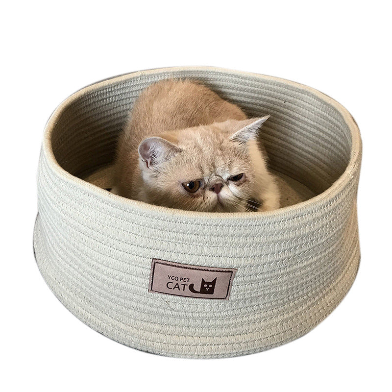 Round Pet Litter Nest Small Pet Kennel Bed