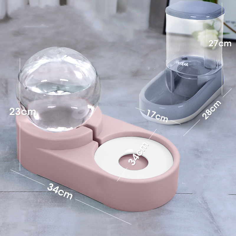 Automatic Pet Bubble Fountain Feeding And Water Bowl 1.8L