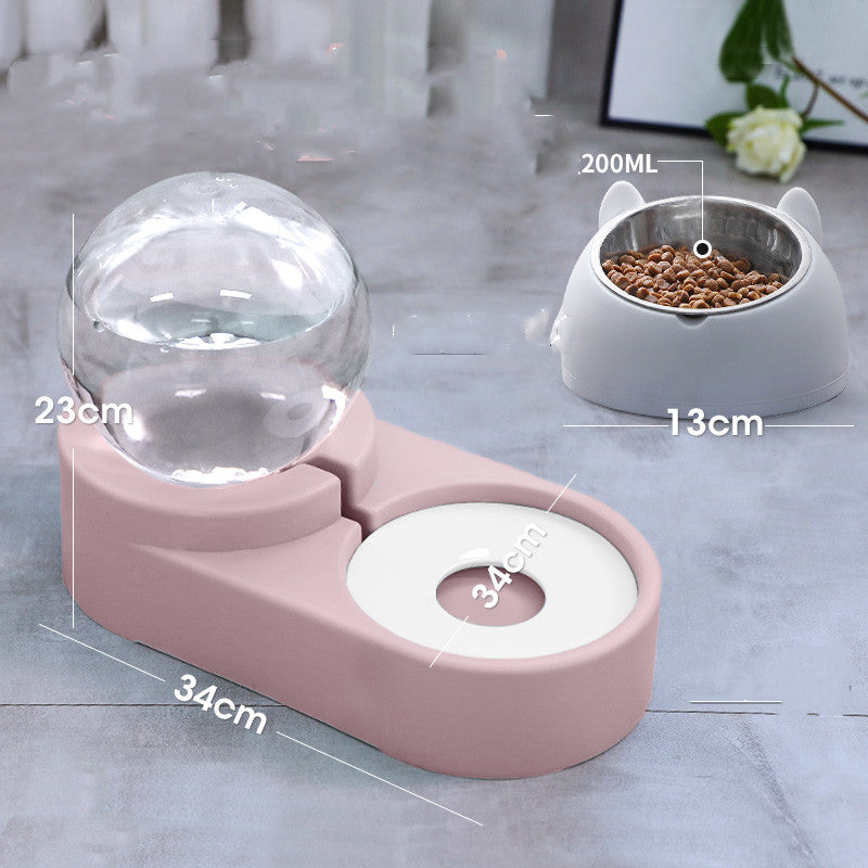 Automatic Pet Bubble Fountain Feeding And Water Bowl 1.8L