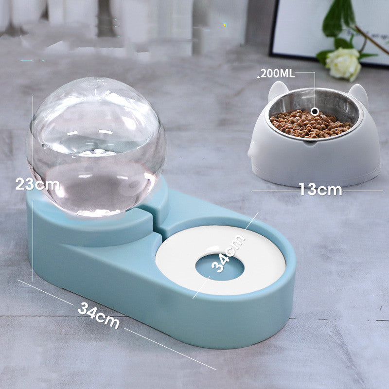 Automatic Pet Bubble Fountain Feeding And Water Bowl 1.8L