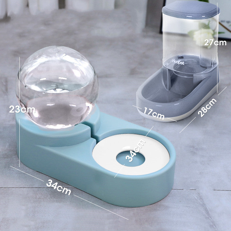 Automatic Pet Bubble Fountain Feeding And Water Bowl 1.8L