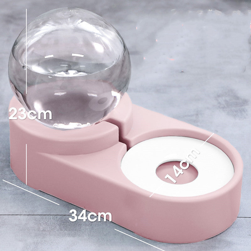 Automatic Pet Bubble Fountain Feeding And Water Bowl 1.8L
