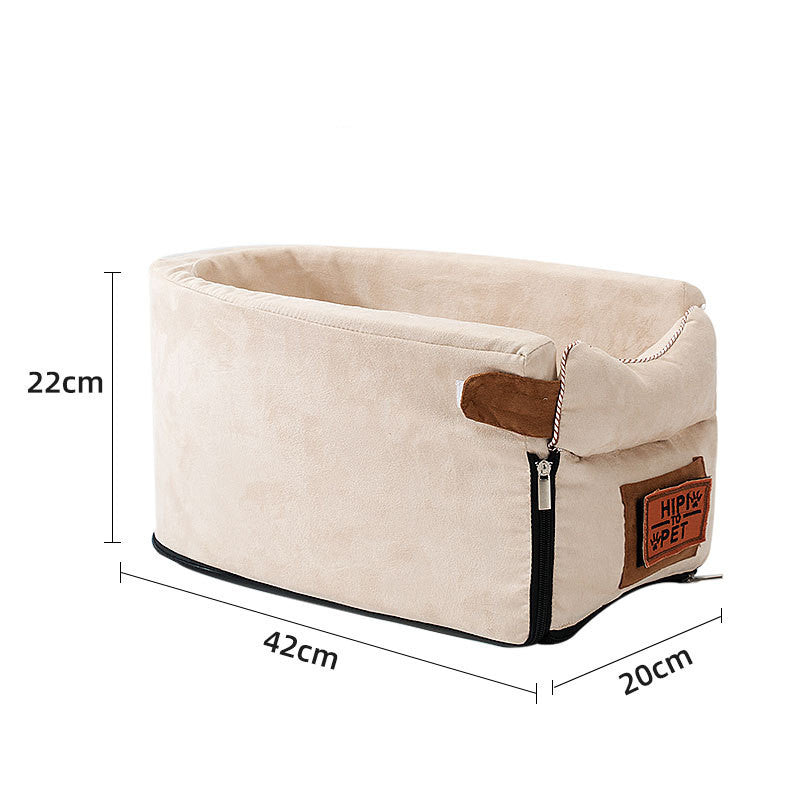 Pet Car Safety Travel Seat Bed Central Console Carrier