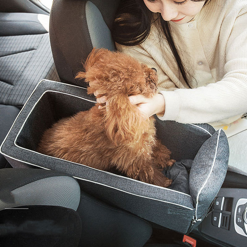 Pet Car Safety Travel Seat Bed Central Console Carrier