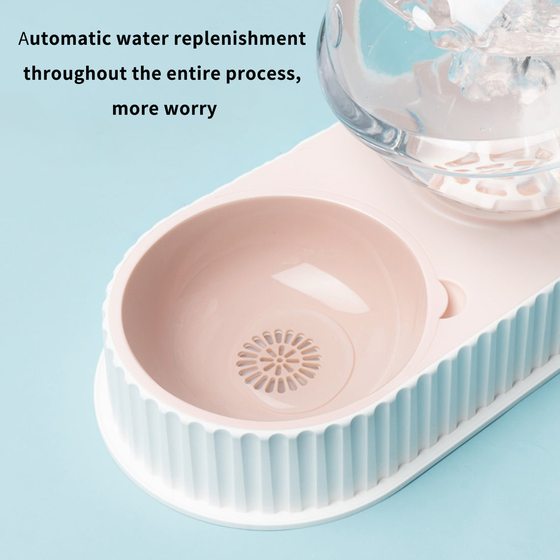 Automatic Pet Water And Feeding Bowl Plastic Dispenser Unit