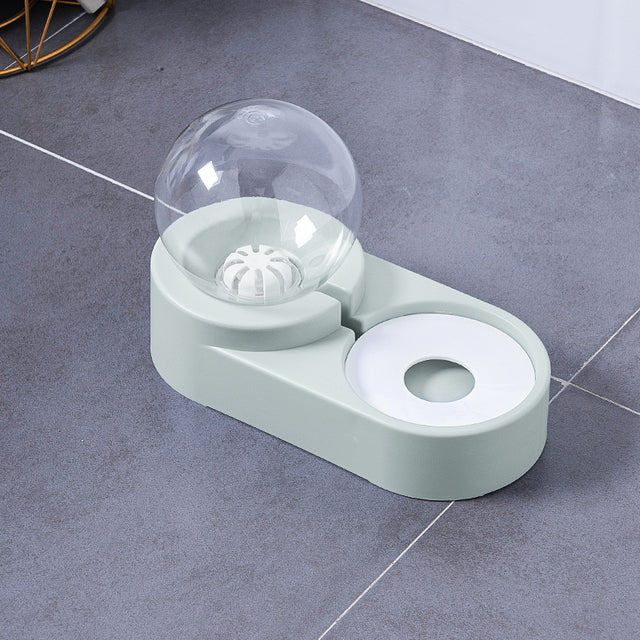 Automatic Pet Bubble Fountain Feeding And Water Bowl 1.8L