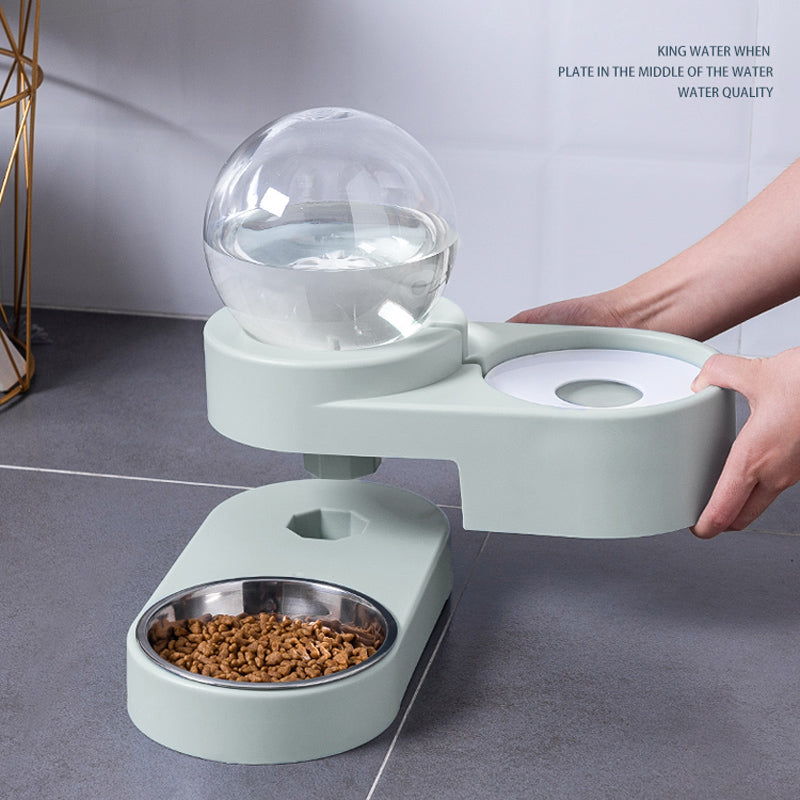 Automatic Pet Bubble Fountain Feeding And Water Bowl 1.8L