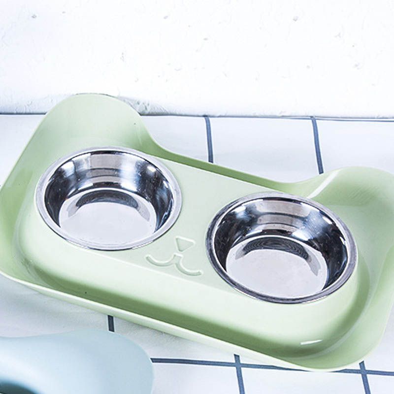 Stainless Steel Pet Feeding And Drinking Water Bowl Set