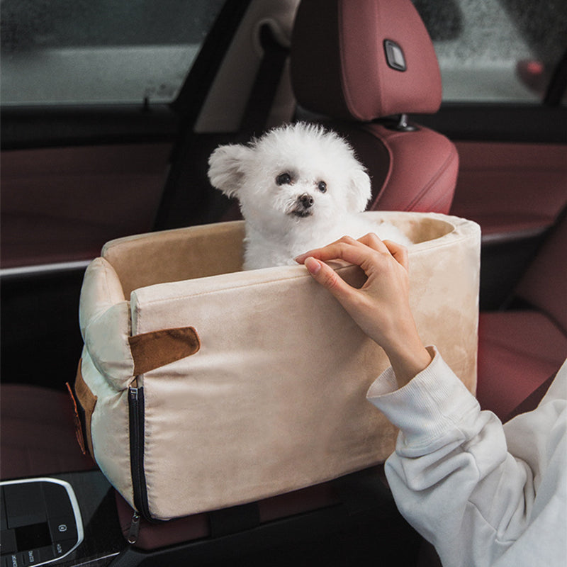 Pet Car Safety Travel Seat Bed Central Console Carrier
