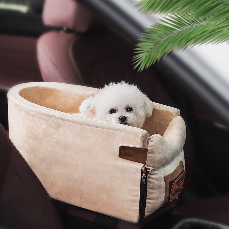 Pet Car Safety Travel Seat Bed Central Console Carrier