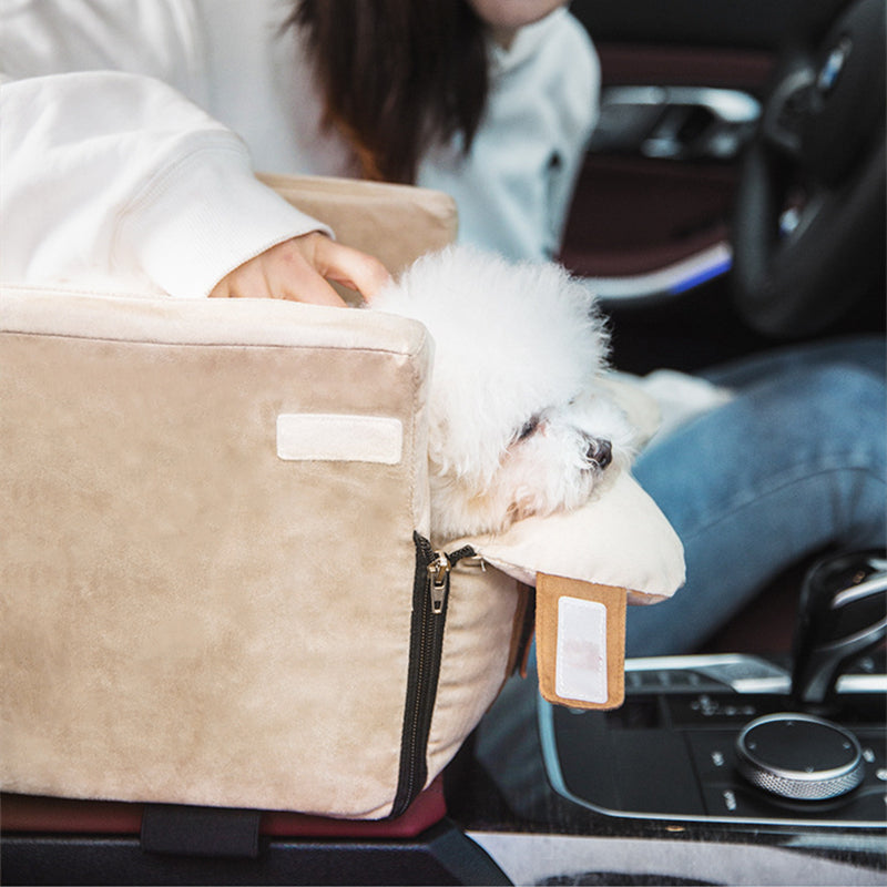 Pet Car Safety Travel Seat Bed Central Console Carrier