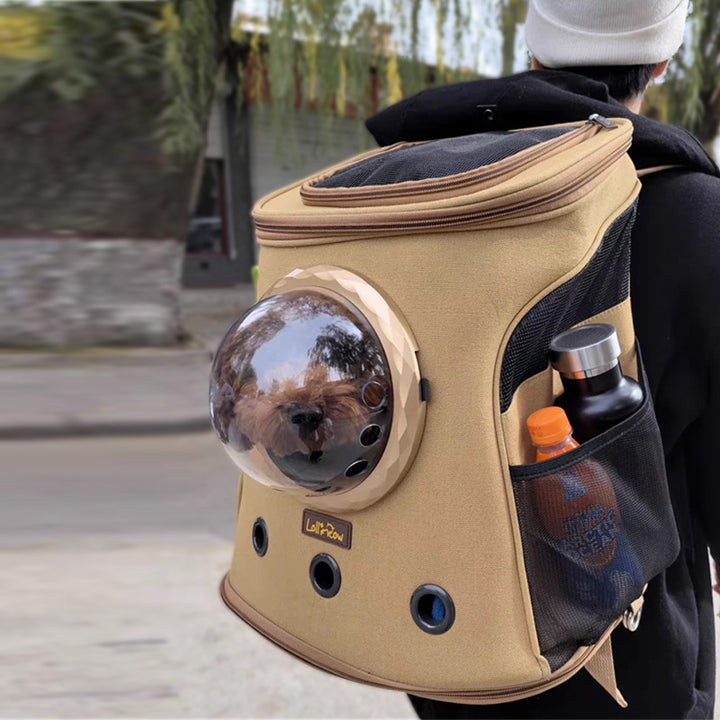 Portable Medium Pet Carrier Backpack Style Travel Bag