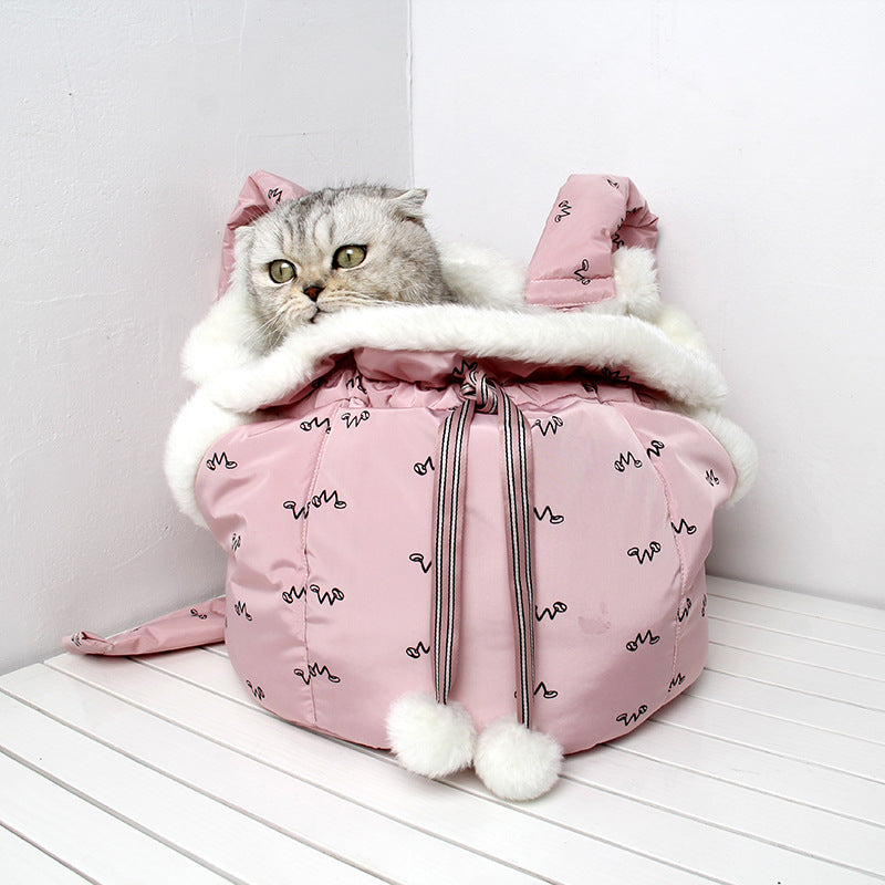 Winter Outdoor Pet Backpack Carrier Travel Bag