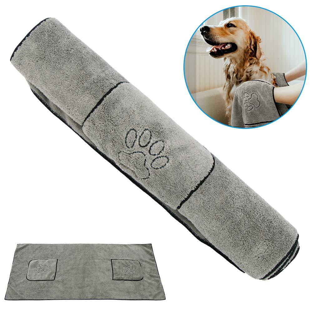 Pet Super Absorbent Bathrobe Bath Towel Large Drying Cloth