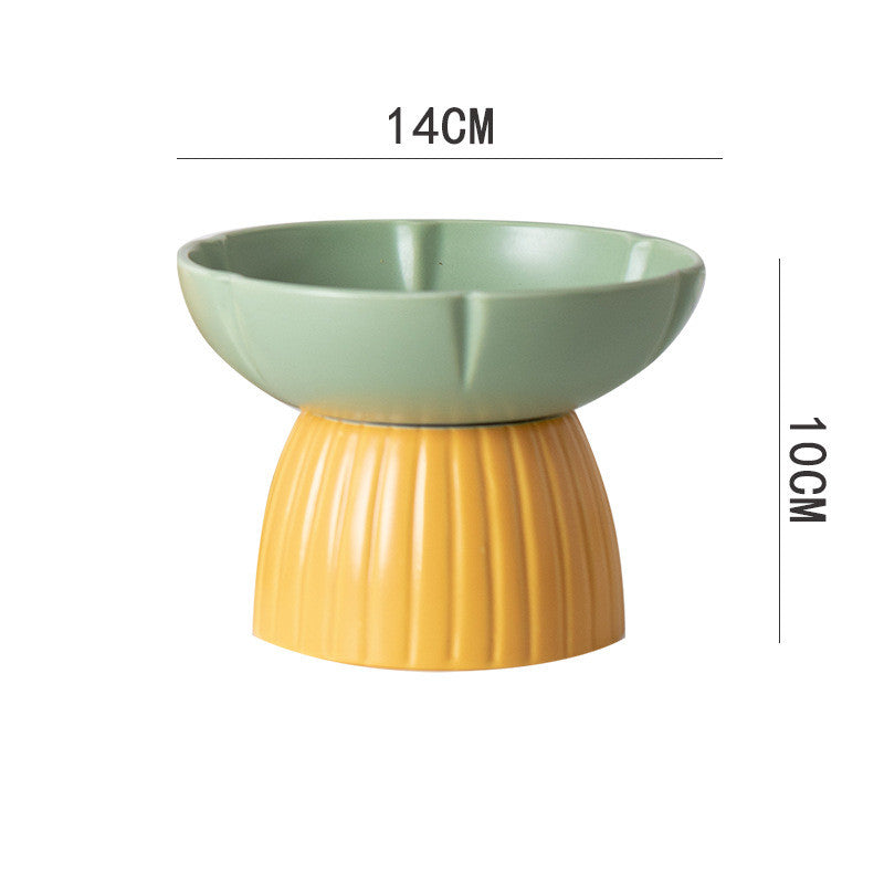 Macaron Color Ceramic Pet Feeding Bowl Set Dish