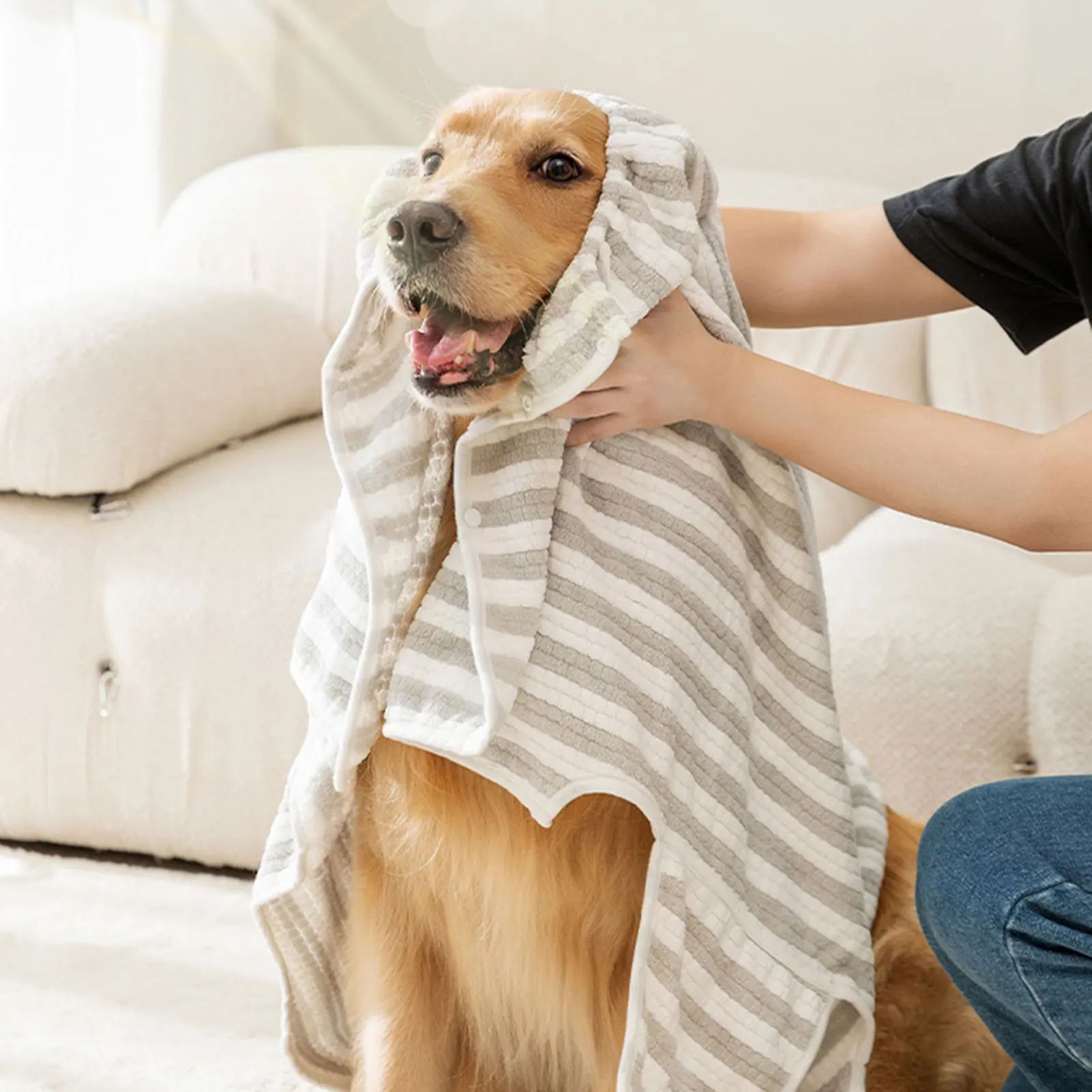 Ultra Absorbent Quick Dry Thick Pet Bath Towel Bathrobe Wrap