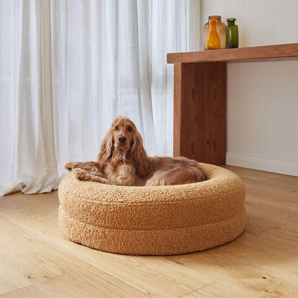 Solid Color Leisure Round Pet Nest Soft Sleeping Bed