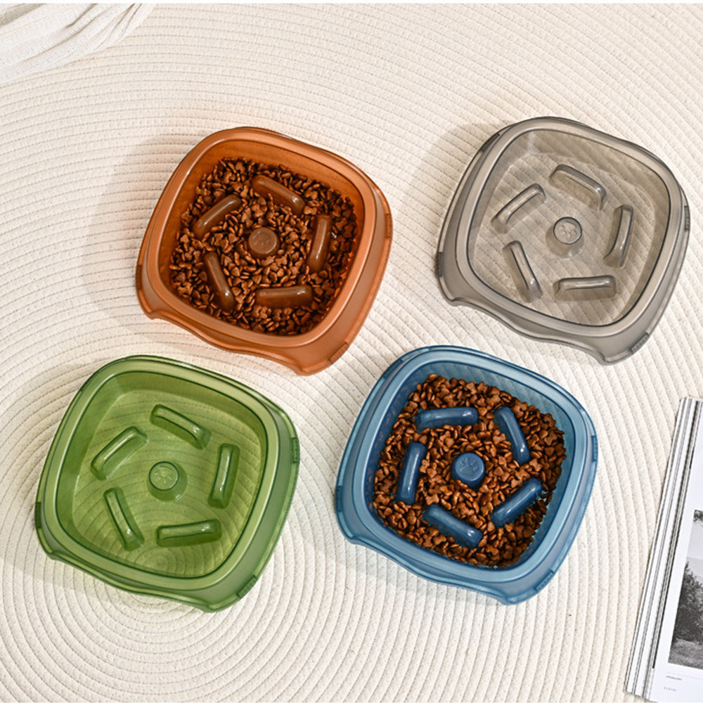 Anti Choking Pet Slow Feeding Water And Food Bowl Plate