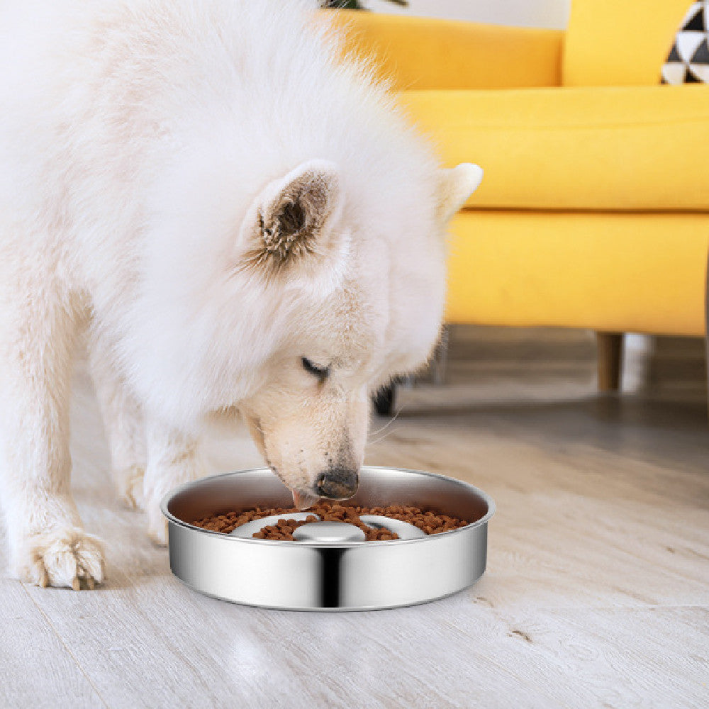 Stainless Steel Pet Slow Feeding Neck Support Bowl