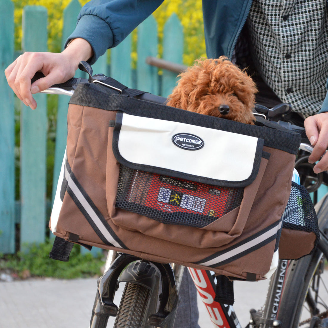 Pet Bicycle Carrier Removable Front Handlebar Basket Bag