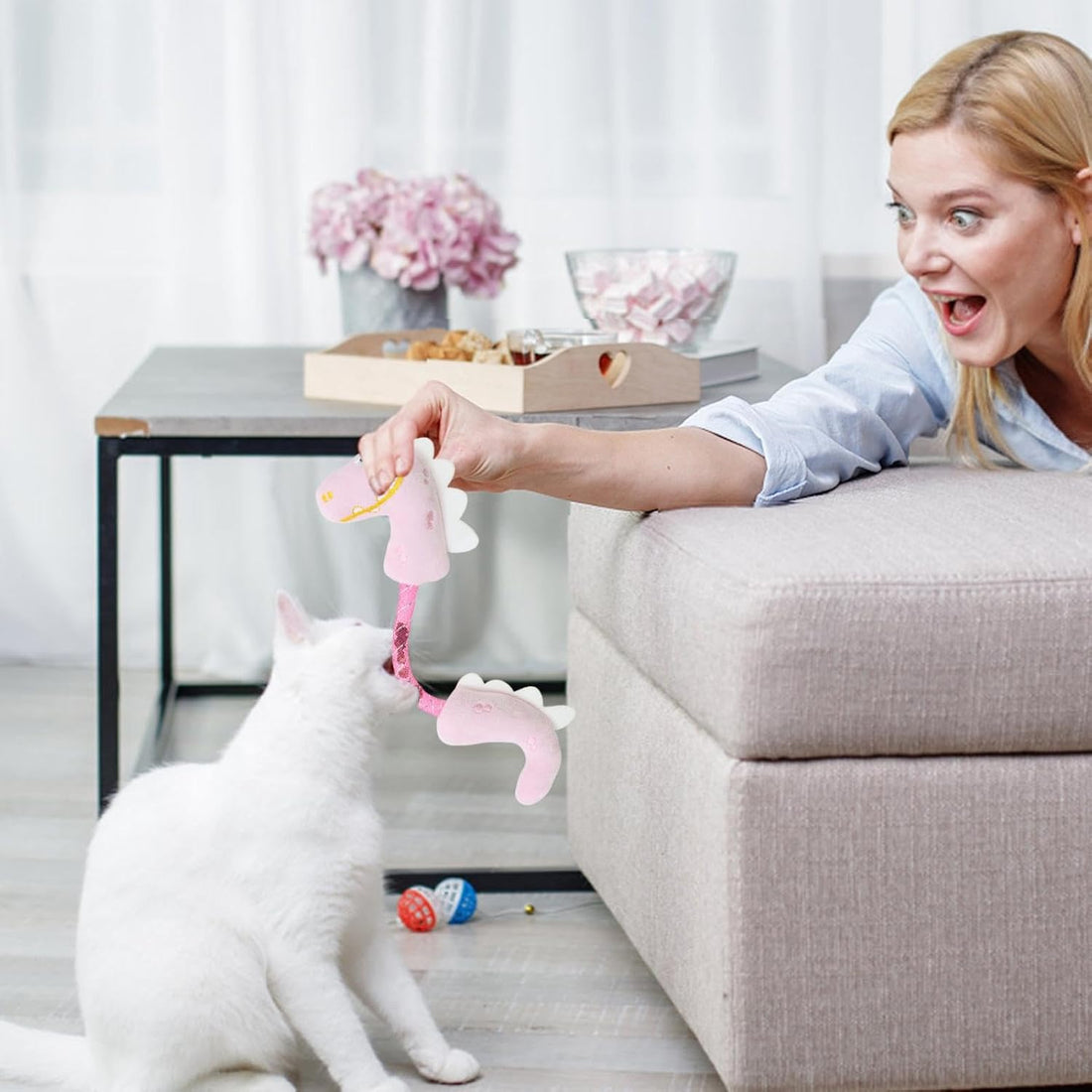 Catnip Rope Interactive Chew And Kicker Pet Toy
