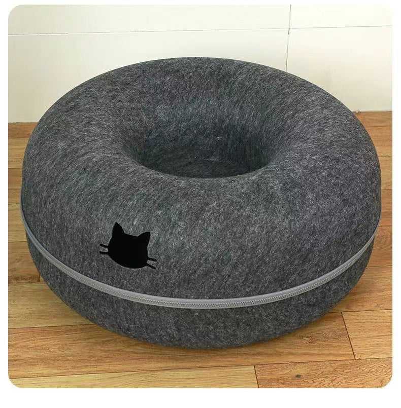 Comfortable Round Pet Tunnel Sleeping Bed Play Nest