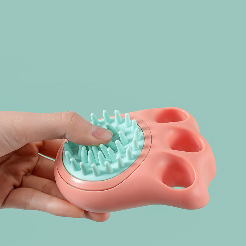 Pet Bath Massage Comb Brush Grooming Cleaning Tool