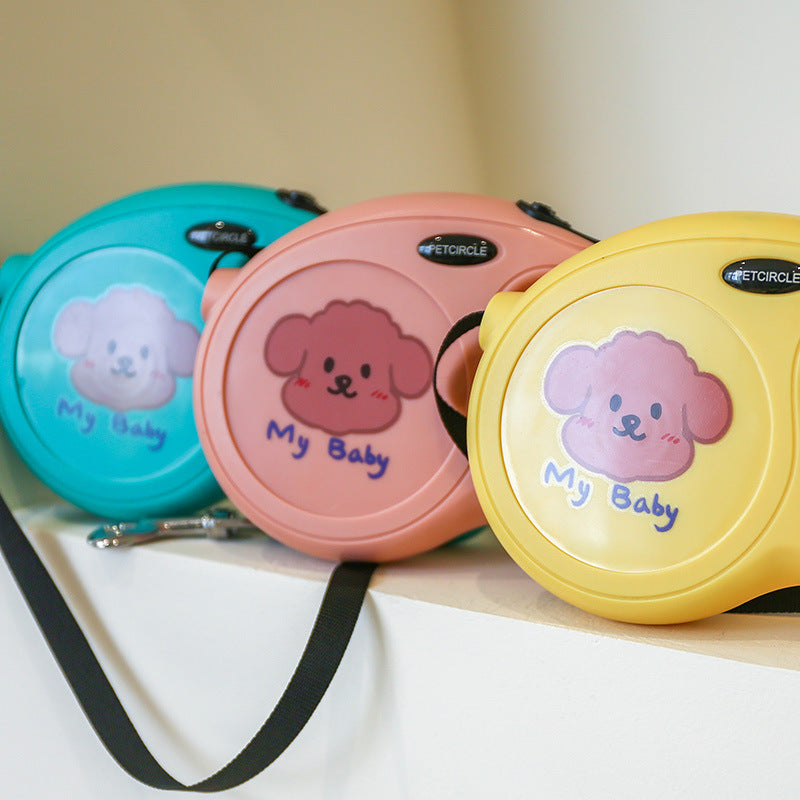 Pet 5M Cartoon Retractable Walking Leash Tool