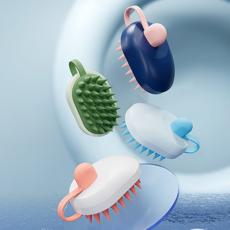 Pet Soft Gel Shampoo Bath Massage Brush Cleaning Tool