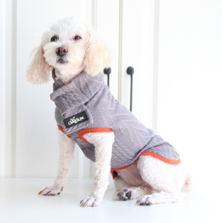 Pet Vintage Twist Sweater Casual Winter Clothing